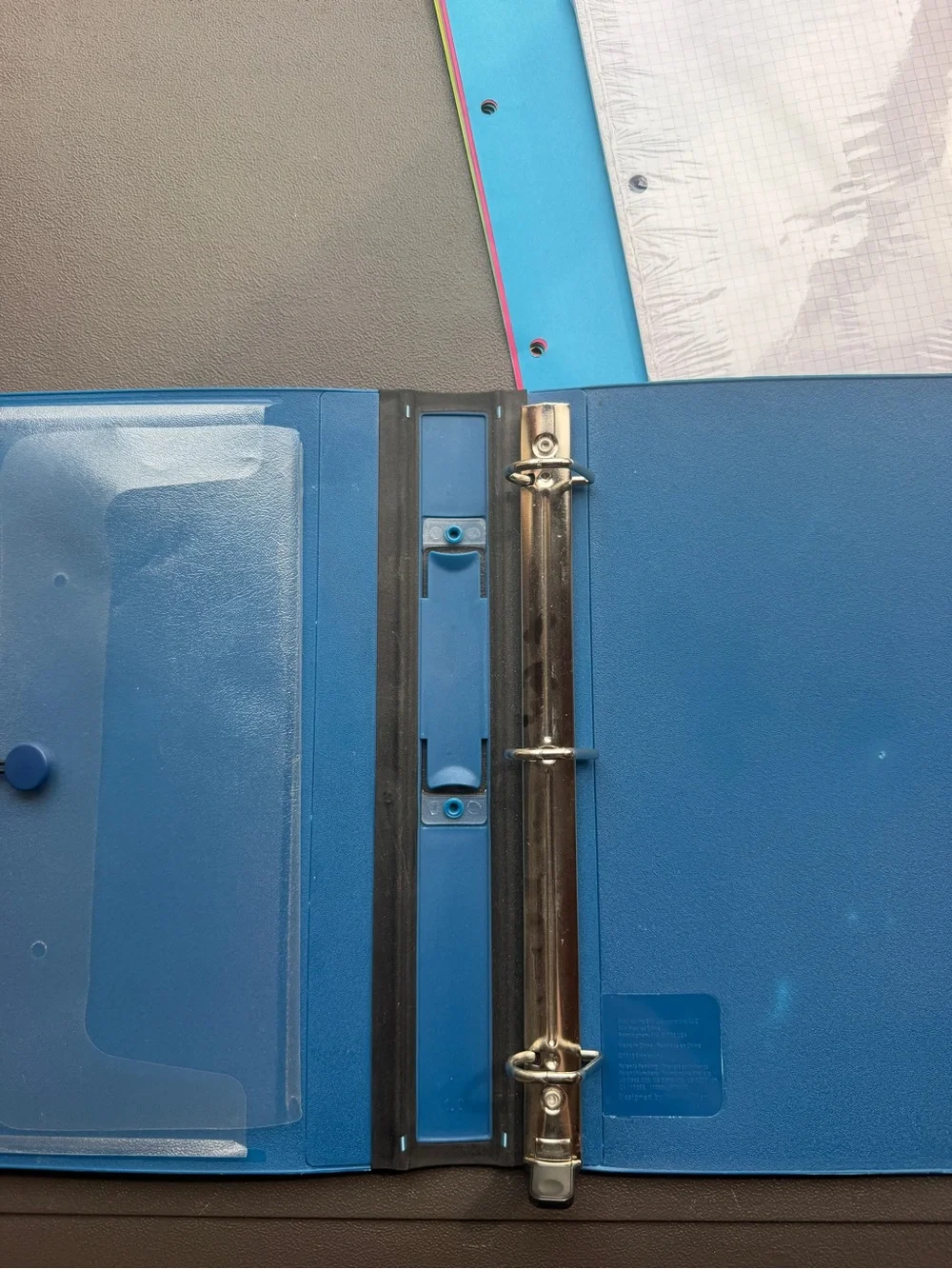 NWOT Staples Better Binder D Ring 1-Inch Blue & 1.5-Inch Black & Binder Tabs